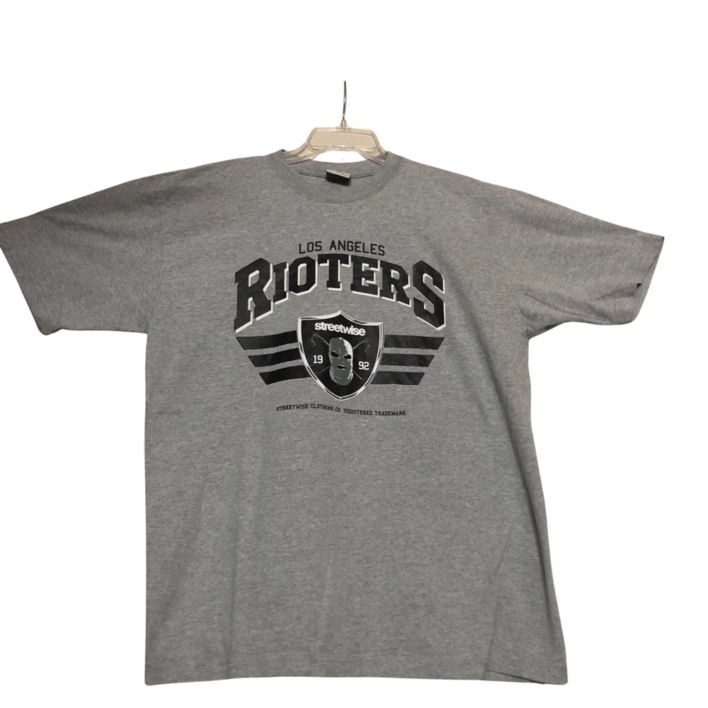 STREETWISE RIOTERS 2.0 T-shirt Urban Streetwear Tee Men's Black Vintage XL